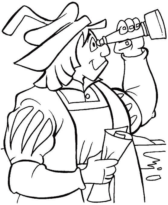 556x678 Columbus With Telescope Coloring Page Download Free Columbus