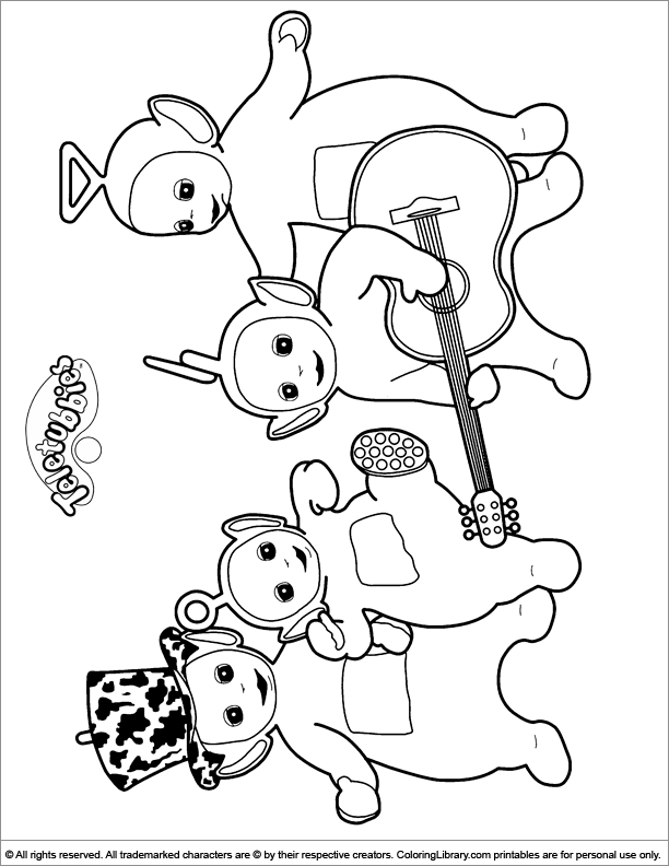 Teletubbies Coloring Picture 612x792 Teletubbies Coloring Picture