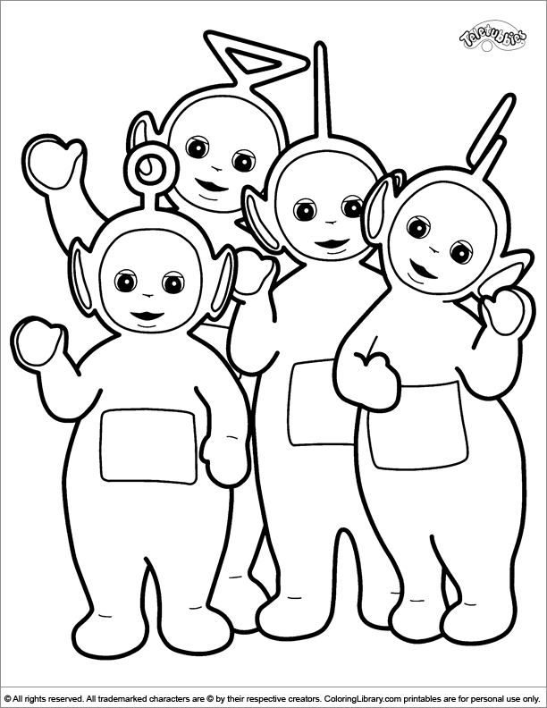 Teletubbies Coloring Page Teletubbies Work 612x792 Teletubbies Coloring Page Teletubbies Work