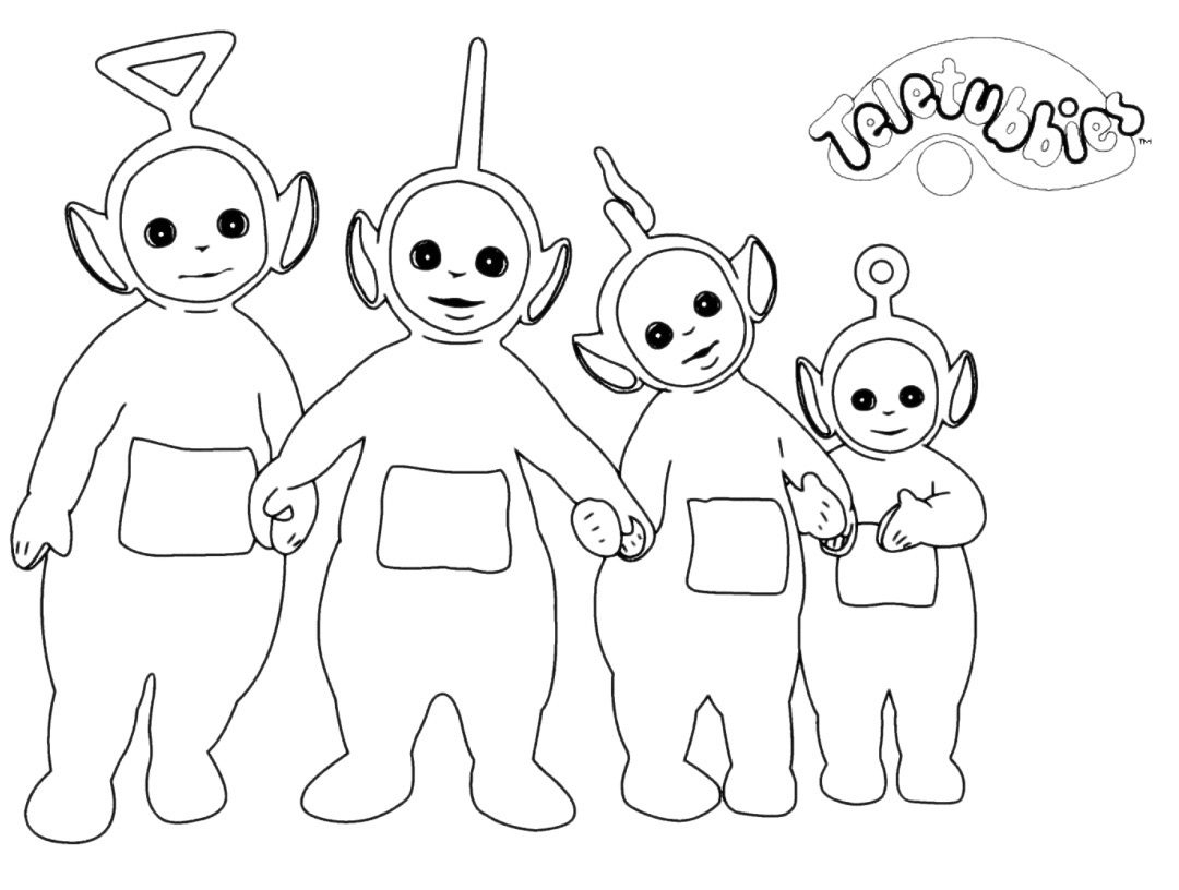 1080x816 Shrewd Teletubbies Coloring Pages Dipsy And La