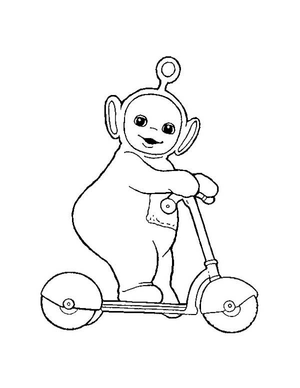Po Play With Scooter In The Teletubbies Coloring Page Color Luna 600x776 Po Play With Scooter In The Teletubbies Coloring Page Color Luna