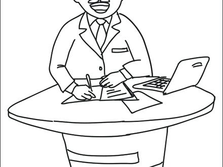 440x330 Television Coloring Page