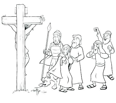 Jesus On The Cross Coloring Pages In The Temple Coloring Page 450x400 Jesus On The Cross Coloring Pages In The Temple Coloring Page