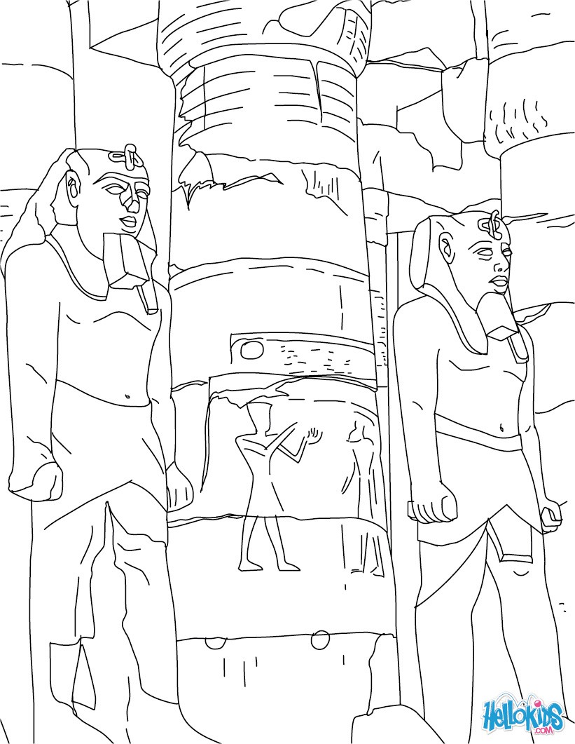 Luxor Temple Entrance Online For Kids Coloring Pages 821x1061 Luxor Temple Entrance Online For Kids Coloring Pages