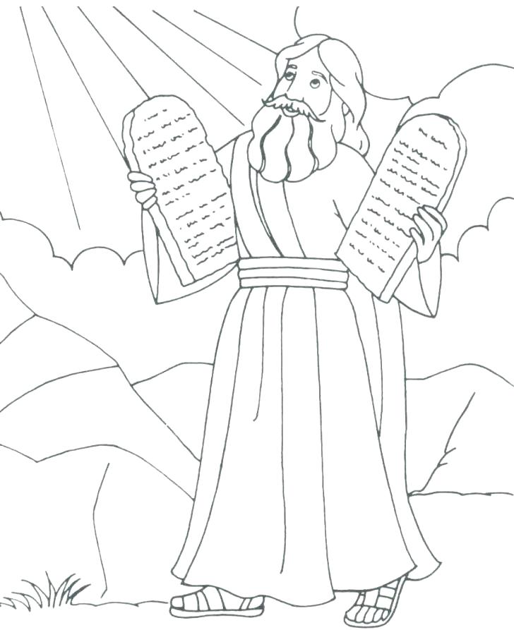 728x893 Ten Commandment Coloring Pages Ten Commandments For Kids Coloring