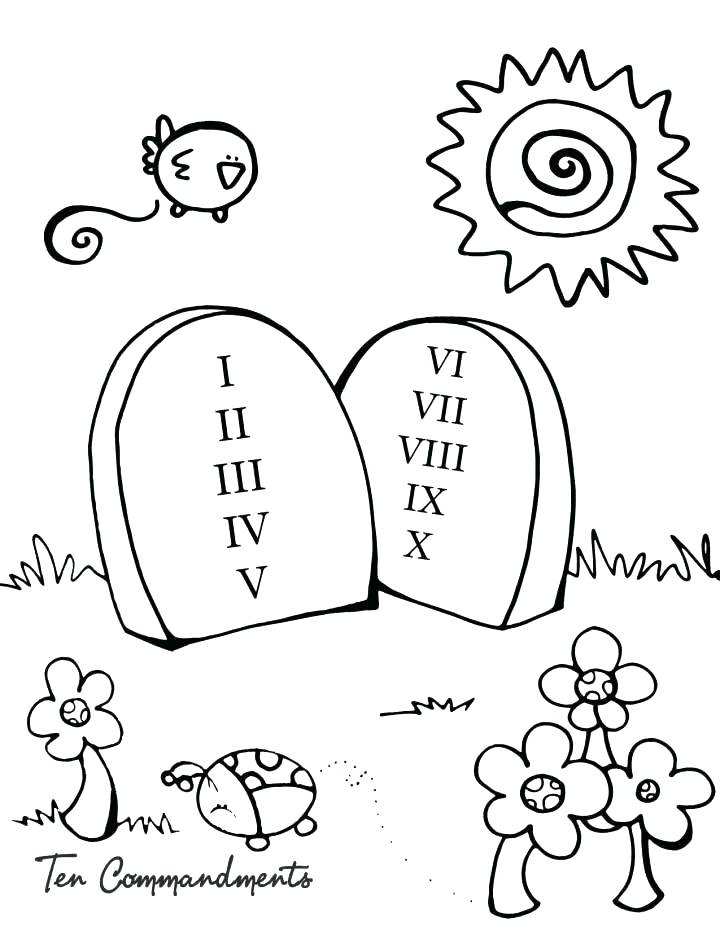 720x931 Ten Commandments Coloring Page Free Printable Ten Commandments