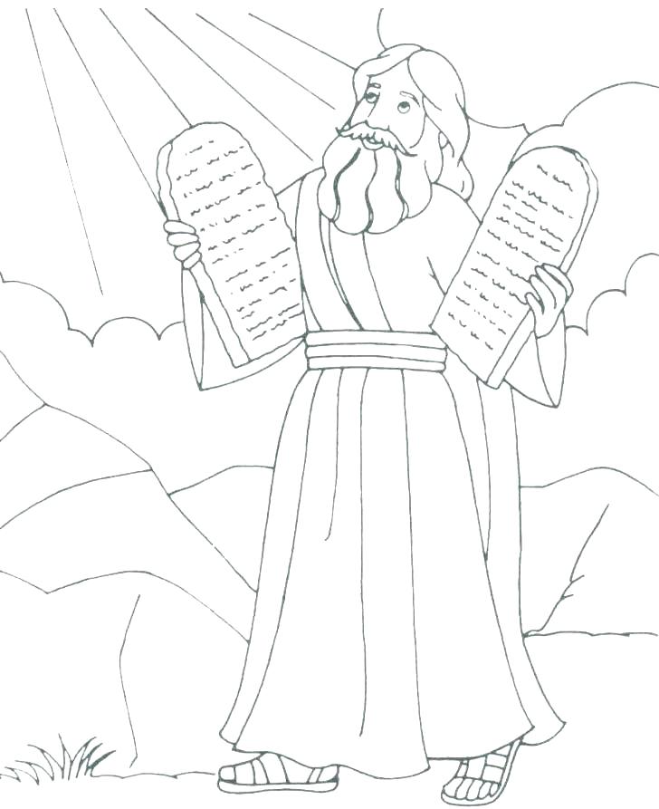 728x893 Ten Commandments For Kids Coloring Pages Commandments Coloring