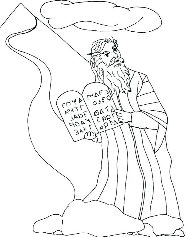 600x763 10 Commandments Coloring Page Commandments Coloring Page Ten