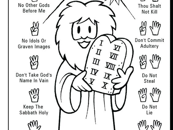 564x425 Commandments Coloring Page Free Printable Commandment Pages Kids
