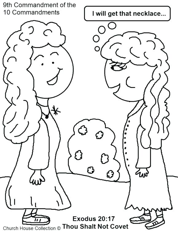 Ten Commandments Coloring Page Ten Commandments For Kids Coloring 580x751 Ten Commandments Coloring Page Ten Commandments For Kids Coloring