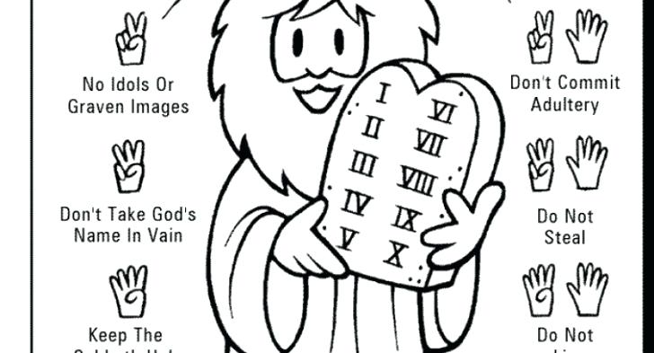 Ten Commandment Coloring Pages 728x393 Ten Commandment Coloring Pages