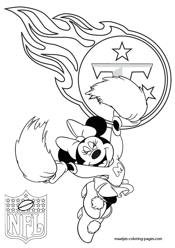 Tennessee Titans Minnie Mouse Cheerleader Coloring Pages Ideas 595x842 Tennessee Titans Minnie Mouse Cheerleader Coloring Pages Ideas