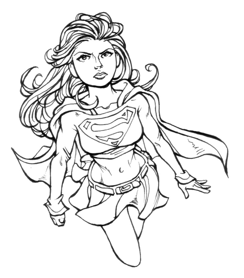 Batgirl And Supergirl Coloring Pages 800x911 Batgirl And Supergirl Coloring Pages