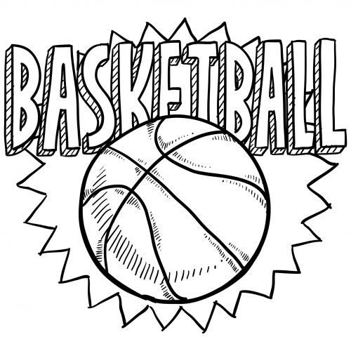Sports Coloring Pages Basketball 500x500 Sports Coloring Pages Basketball