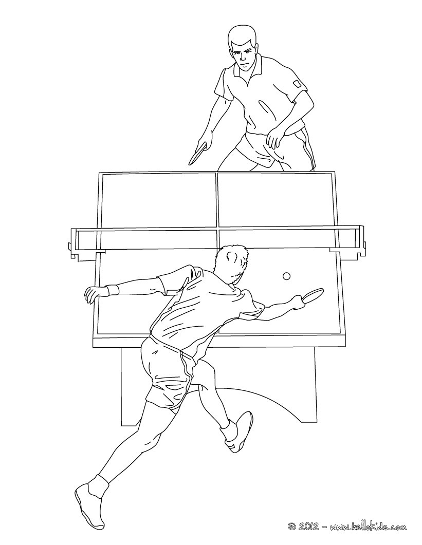 821x1061 Table Tennis Coloring Pages