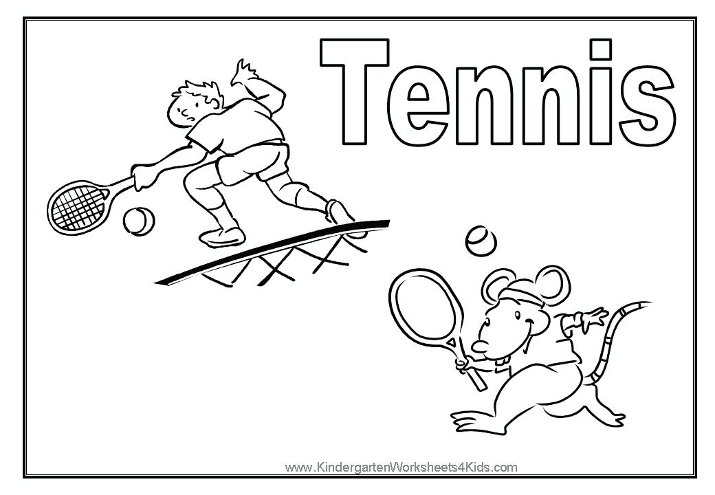 1040x720 Tennis Coloring Pages Tennis Coloring Page Tennis Ball Colouring