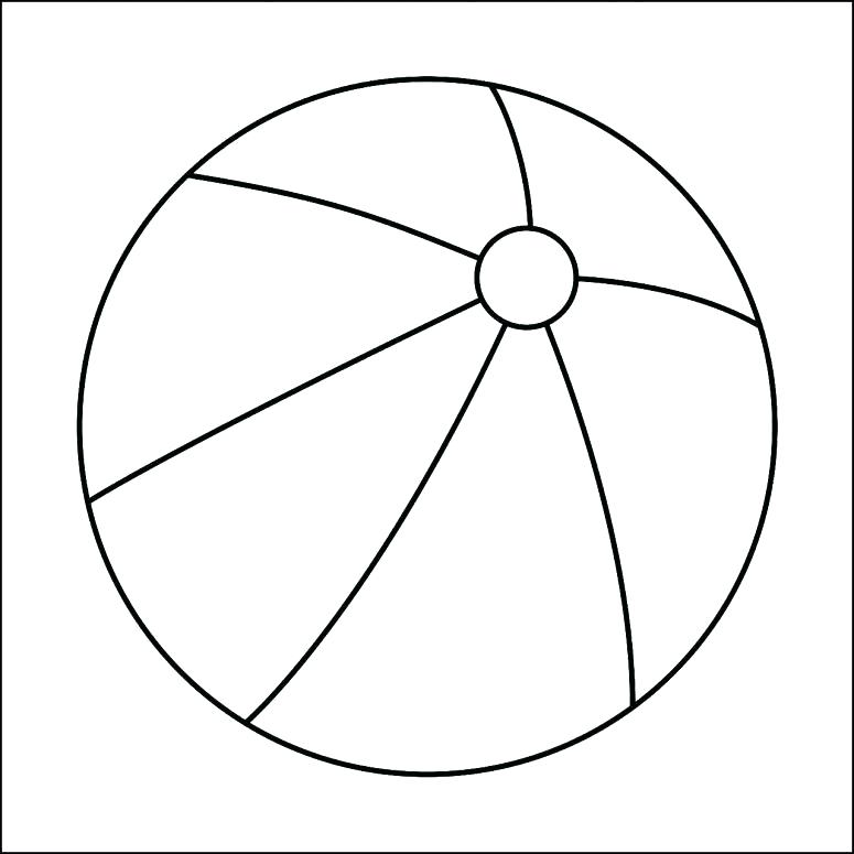 775x775 Ball Coloring Page