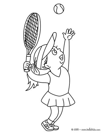 364x470 Woman Tennis Player Hitting A Serve Coloring Pages