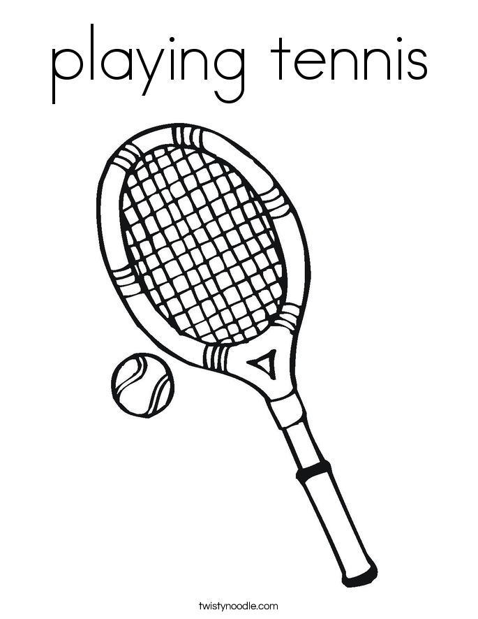 685x886 Playing Tennis Coloring Page