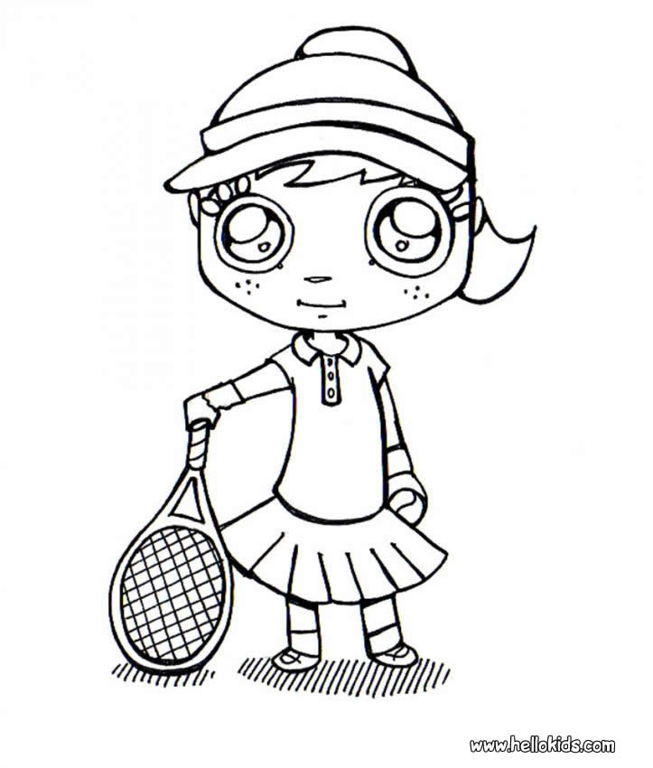 723x850 Tennis Coloring Pages