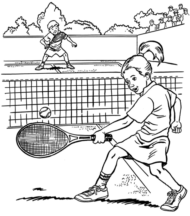 772x877 Coloring Amp Activity Pages Boy Amp Girl Playing Tennis Coloring Page