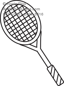 224x300 Tennis Racket Coloring Page Royalty Free Clip Art Picture