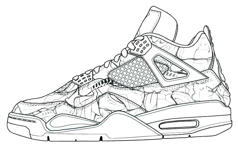 Tennis Shoe Coloring Pages at GetColorings.com | Free printable ...
