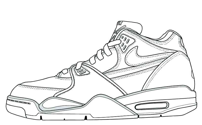 Tennis Shoe Coloring Pages at GetColorings.com | Free printable ...