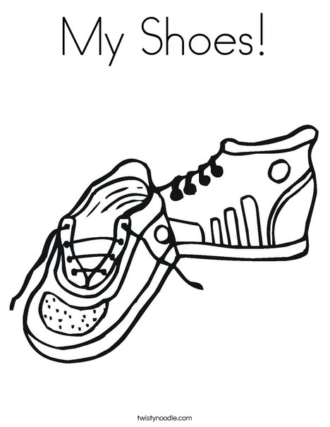 468x605 My Shoes Coloring Page