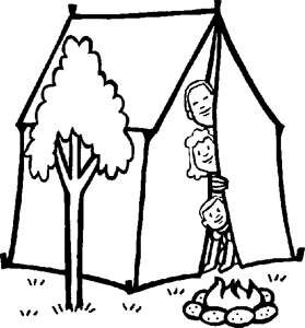 Family Camping Coloring Page For Kids 279x300 Family Camping Coloring Page For Kids