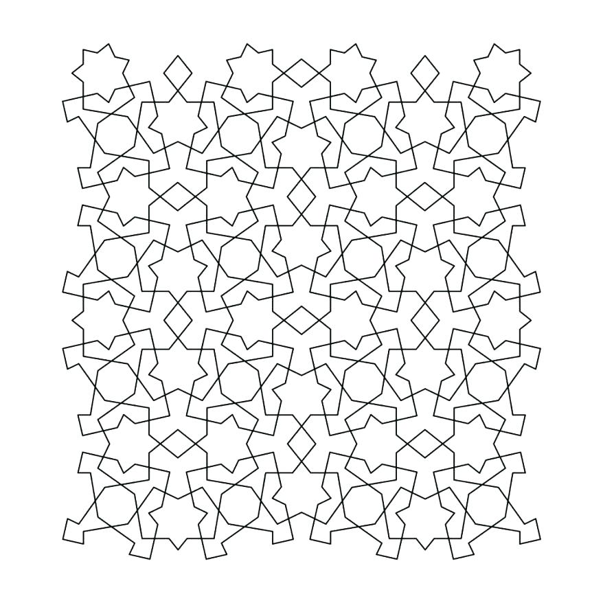Tessellation Coloring Pages 878x878 Tessellation Coloring Pages