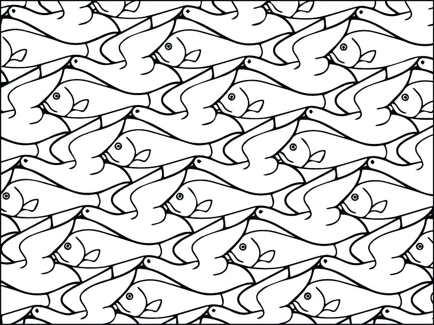 Tessellation Templates Printable Tessellation Coloring Pages Color 863x646 Tessellation Templates Printable Tessellation Coloring Pages Color