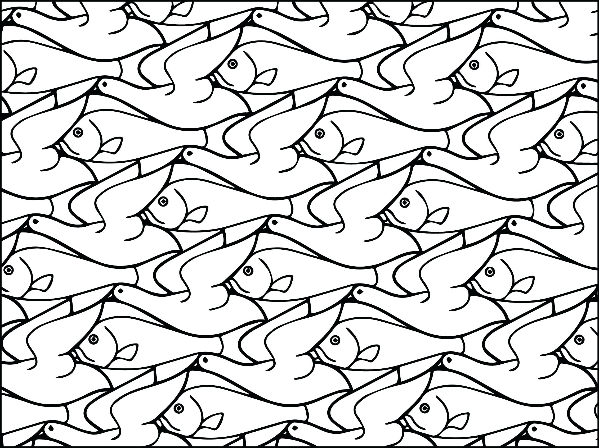 Escher Coloring Pages Printable Coloring For Kids 2018 2262x1694 Escher Coloring Pages Printable Coloring For Kids 2018