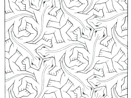 Mc Escher Coloring Pages Tessellation Coloring Pages Tessellation 440x330 Mc Escher Coloring Pages Tessellation Coloring Pages Tessellation