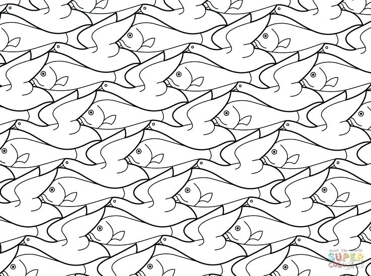 Tessellation Coloring Pages Printable Tessellation Coloring Pages 736x548 Tessellation Coloring Pages Printable Tessellation Coloring Pages