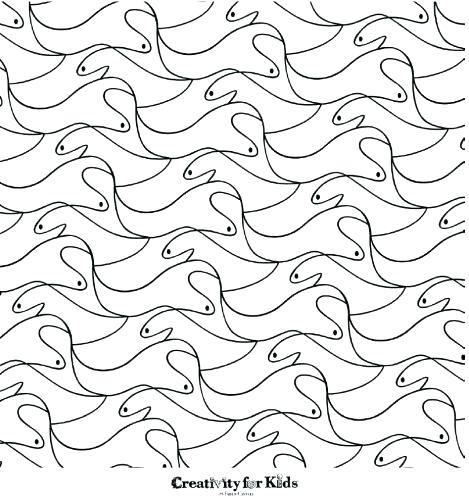 Escher Coloring Pages 469x500 Escher Coloring Pages