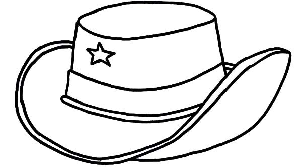 600x333 43 Cowboy Hat Coloring Page, Cowboy Hat Outline Clipart Best