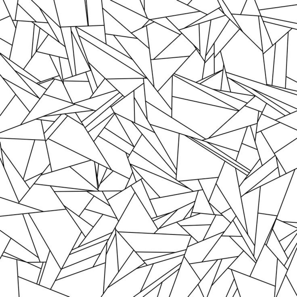 1024x1024 Broken Glass Tessellation Coloring Page Free Printable For Adults