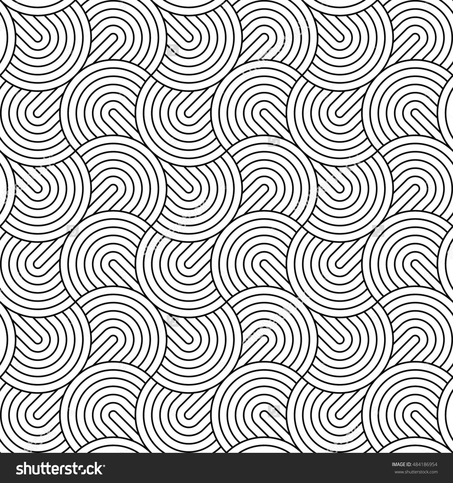 1500x1600 Vector Seamless Texture. Modern Abstract Background. Monochrome