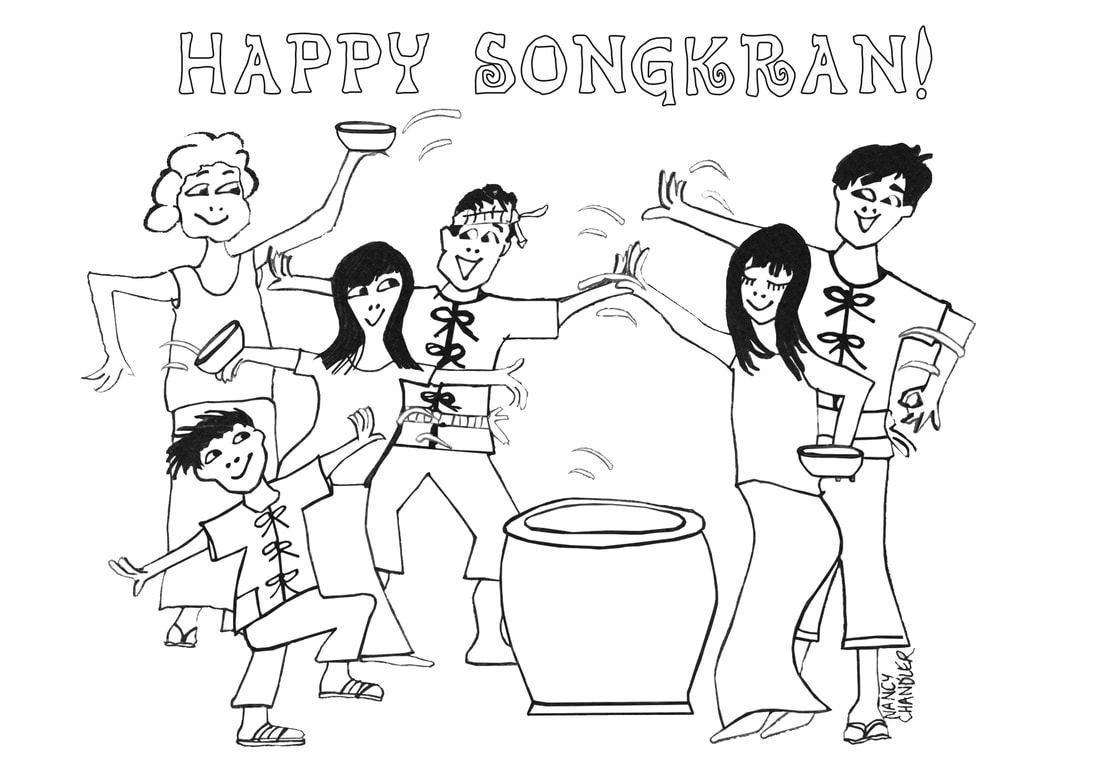 1100x778 Free Songkran Coloring Pages By Nancy Chandler