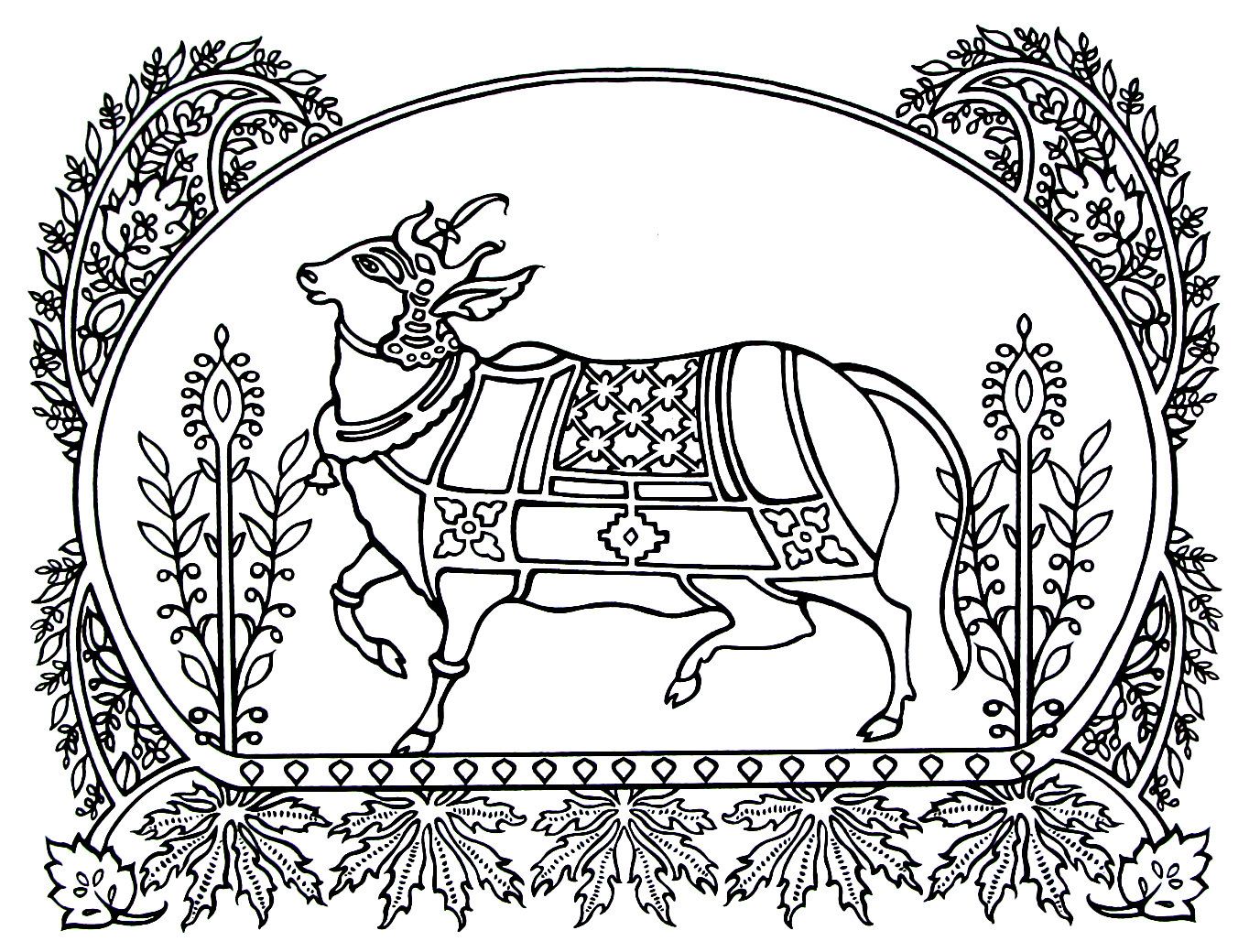 1376x1040 India Bull Figure