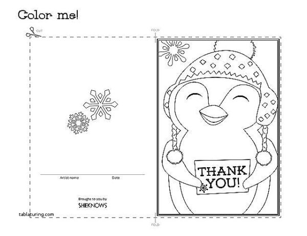 600x463 Thank You Cards Printable Thank You Cards To Color Inspirational