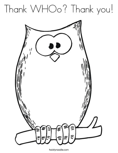 468x605 Thank Whoo Thank You Coloring Page