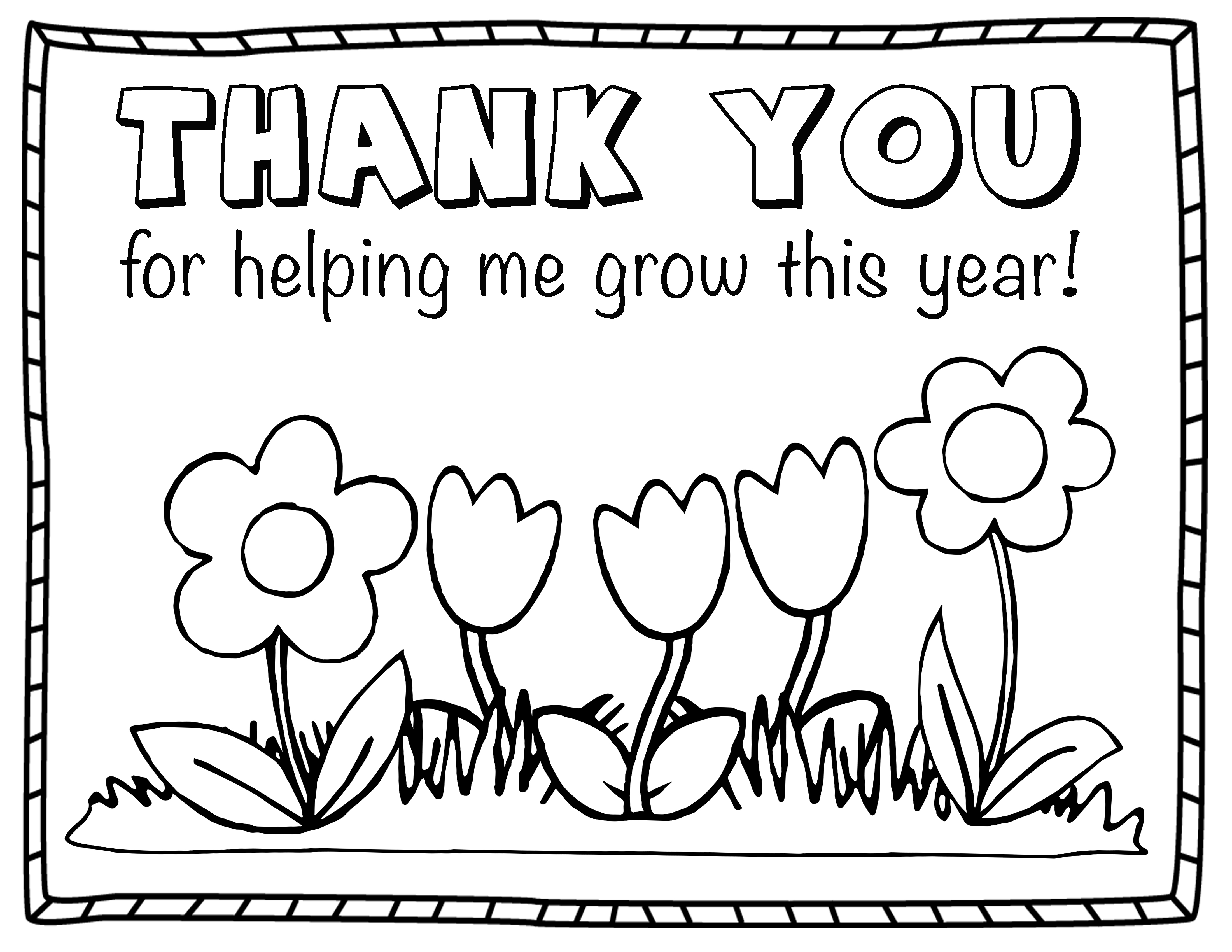 4400x3400 Thank You Coloring Pages For Kids Collection Printable Inside