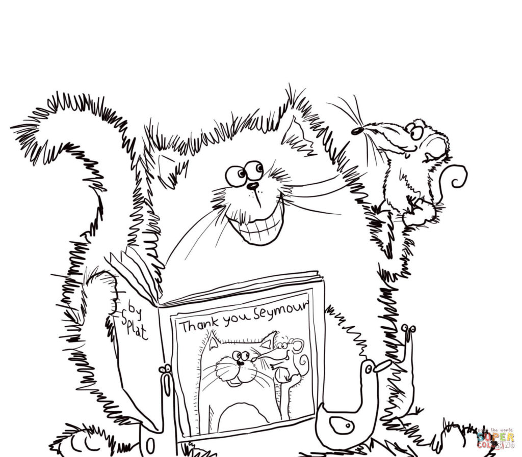 Splat The Cat Says Thank You Coloring Page Free Printable 1024x898 Splat The Cat Says Thank You Coloring Page Free Printable