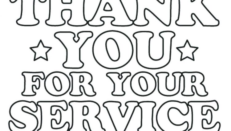 750x425 Thank You For Your Service Coloring Pages Thank You Coloring Pages