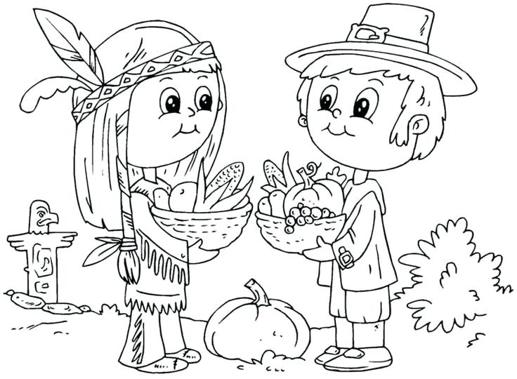 736x540 First Thanksgiving Coloring Pages Thanksgiving Pilgrim Coloring