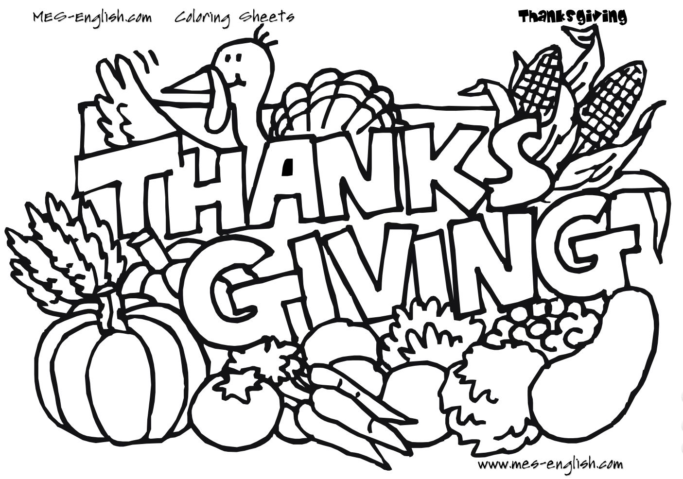 1405x986 Thanksgiving Coloring Pages For Adults