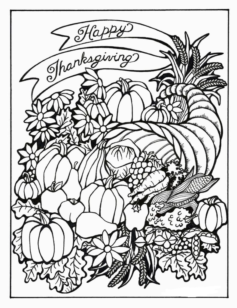 789x1024 Thanksgiving Coloring Pages For Adults To Download And Print For Free