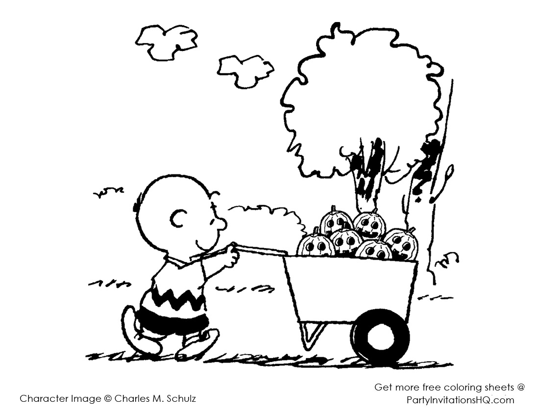 Charlie Brown Thanksgiving Coloring Pages 1100x850 Charlie Brown Thanksgiving Coloring Pages